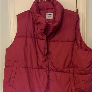 Womens Old Navy Women's Pink Puffer Vest